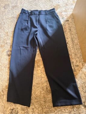 NWT DKNY Women’s High-Rise Wide Leg Pants Blue Size 12
